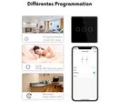 Interrupteur Mural Double Connecté Wifi Tactile NOIR - Silumen Home