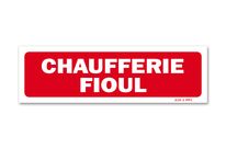 Panneau chaufferie fioul - Fond rouge