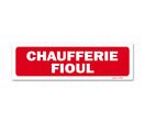 Panneau chaufferie fioul - Fond rouge