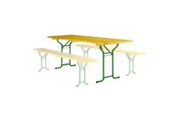 Table en bois rectangulaire pliante et empilable Vienne