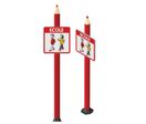 Totem école crayon avec panneau école + figurines Arthur et Zoe