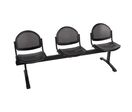 Sokoa - Banc d'accueil LISA 3 places - Acier Noir - Éco-responsable - 188cm