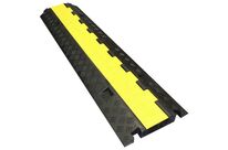 Cable Equipements - Protège-câble COBRA Extérieur - 1m Noir/Jaune - Passage Véhicules 44T - 2 Canaux Max 32mm