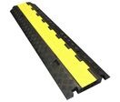 Cable Equipements - Protège-câble COBRA Extérieur - 1m Noir/Jaune - Passage Véhicules 44T - 2 Canaux Max 32mm