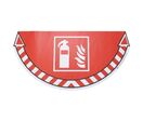 CEP - Autocollant Sol Extincteur PVC Rouge Demi-cercle 700mm - Signalisation Incendie Adhésif