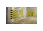 Mottez - Mousse de protection murale multi-usages - Noir/jaune - 1500x1000mm - 10mm épaisseur - Polyéthylène
