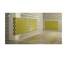 Mottez - Mousse de protection murale multi-usages - Noir/jaune - 1500x1000mm - 10mm épaisseur - Polyéthylène