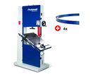Scie à ruban verticale industrielle pour le bois cap. 400x610 mm 4,1 kW 400 V avec 5 lames de scie Holzkraft HBS633S IE3 PACK