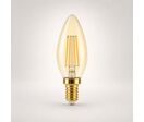 Ampoule à filament LED E14 dimmable 4W C37 - Blanc Chaud (2300K - 3500K)