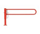 Croso - Barrière d'accès pivotante 3m rouge sur platine - Acier - 1070mm hauteur - 3 ans garantie