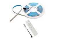 Ruban LED 10M Effet Dynamique 120LED/m 24V 10W/m + Contrôleur RF 12-24V pour Ruban LED - Blanc