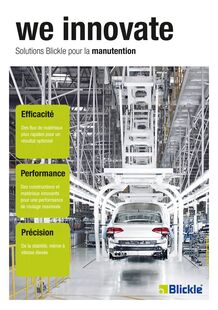 BLICKLE Brochure We Innovate Manutention