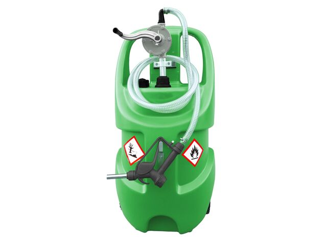 Caddy ravitailleur essence mobile 75 L avec pompe et pistolet manuels MW Tools TB75M