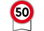 Panneaux temporaire de prescription B14 Limitation de vitesse 50km/h