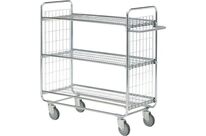 Helge Nyberg - Chariot de préparation de commandes 3 plateaux - 1200x450mm, 200 kg, roulettes caoutchouc