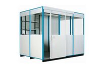 Cabine d&amp;#039;atelier - Bureau mélaminé blanc coulissant - 4.04x3.04x2.45m - 3 ans garantie