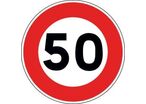 Panneau limitation de vitesse - B14 - Personnalisable