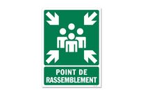 Panneau point de rassemblement vertical