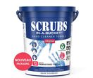 Scrubs - Lingettes Nettoyantes Mains et Outils - Seau 72 Lingettes - Bleu - Usage Industriel
