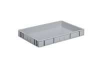 UTZ - Bac norme Europe 14L Gris - Polypropylène - Gerbable, Usage Alimentaire, 600x400x75mm