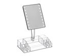 Miroir LED pivotant avec rangement bijoux Rectangle - Noir