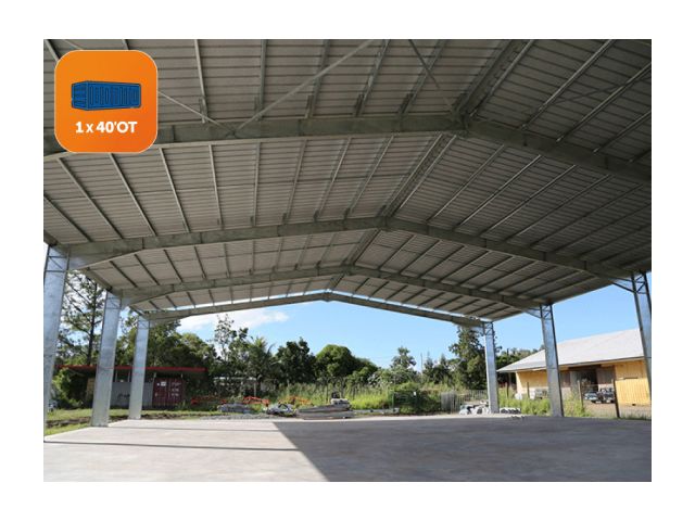 BÂTIMENT GALVANISÉ IMPLANTATION ZONE VENTEUSE (JUSQU'À 213 KM/H) - 495 m² - 20,6 X 24 X5 m