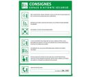 Panneaux consignes pour espaces d'attente sécurisés