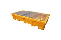 EMP - Palette de rétention bi-conteneurs 1050L Galvanisé - 3 ans Garantie - Recyclable