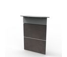 Façade haute en bois pour comptoir et borne d'accueil - ONDULO