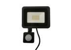 Projecteur LED Extérieur 20W IP65 NOIR avec Détecteur de Mouvement Crépusculaire - Blanc Froid