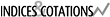 Indices & cotations