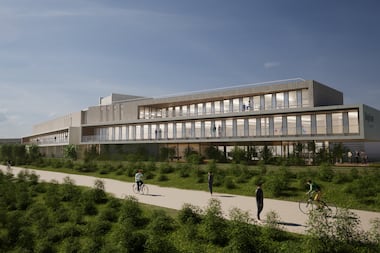 Il veut développer ses implants fabriqués à partir de cellules osseuses : près de Lyon, Lépine pose la première pierre d’un nouveau bâtiment de 5000m2