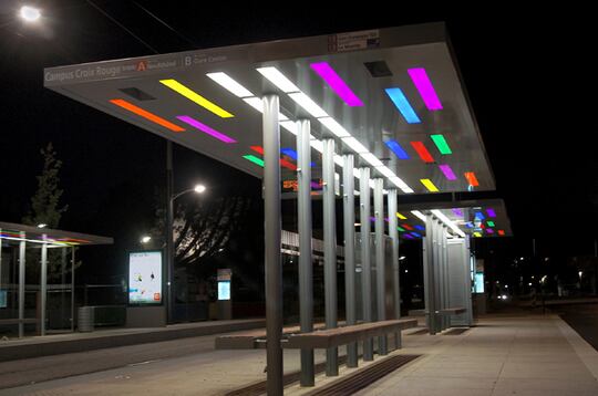 Abris de stations du tramway de Reims