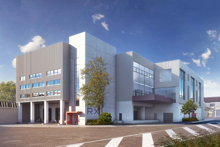 Le bâtiment de Biotech Open Platform au Parc Cataroux (Centre des matériaux durables) à Clermont-Ferrand