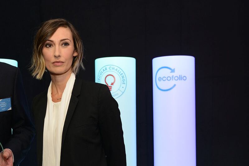 Géraldine Poivert, présidente d'Ecofolio, lors du concours Circular Challenge 2016