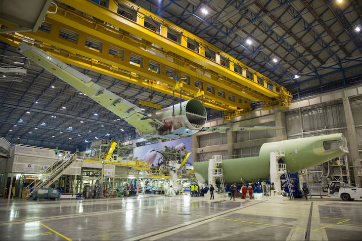 Début de l'assemblage du Beluga XL d'Airbus à Toulouse