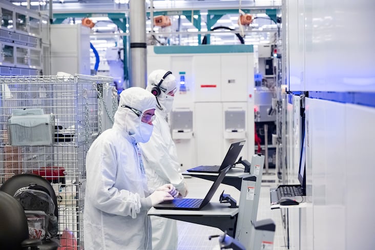 DX1, nouvelle extension de l'usine de puces d'Intel à Hillsboro, dans l'Oregon
