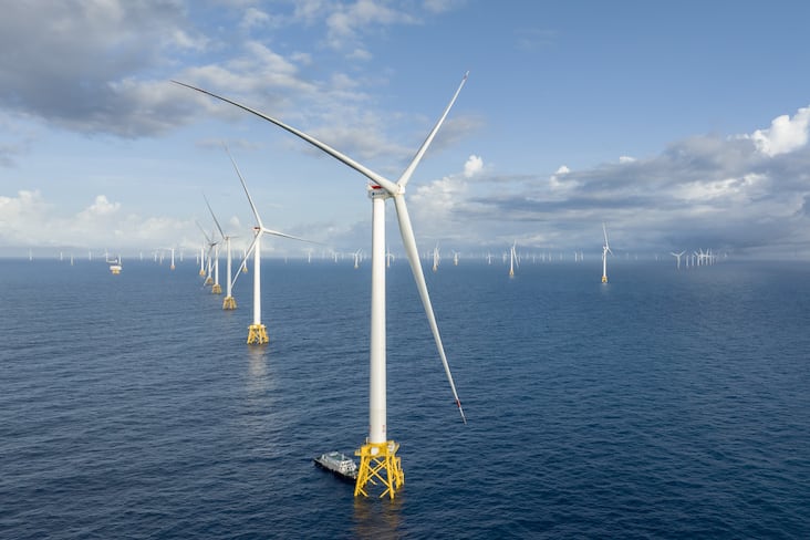 Le parc éolien offshore de Mingyang à Yangjiang, dans la province du Guangdong, en Chine.
