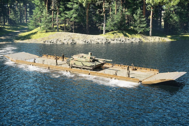 L'entreprise alsacienne Soframe, située à Duppigheim (Bas-Rhin), va livrer des ponts flottants motorisés à l'Armée de Terre.